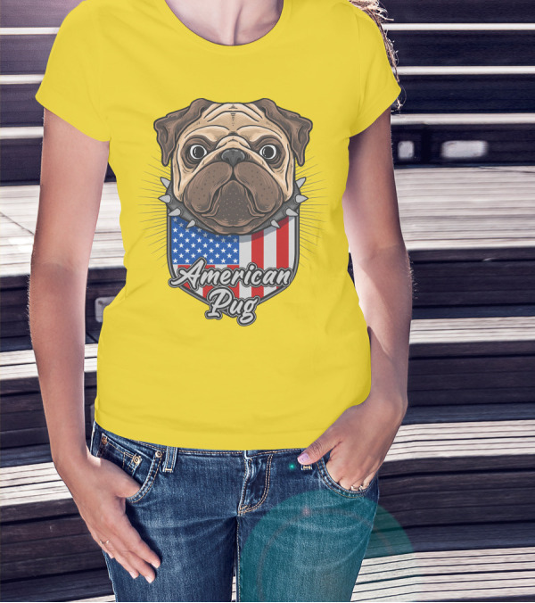 American Pug Bulldog USA T-Shirt