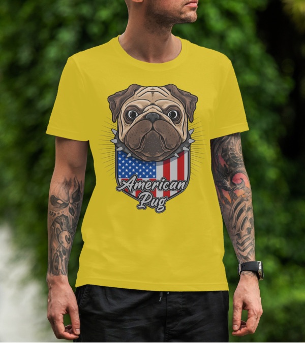 American Pug Bulldog USA T-Shirt