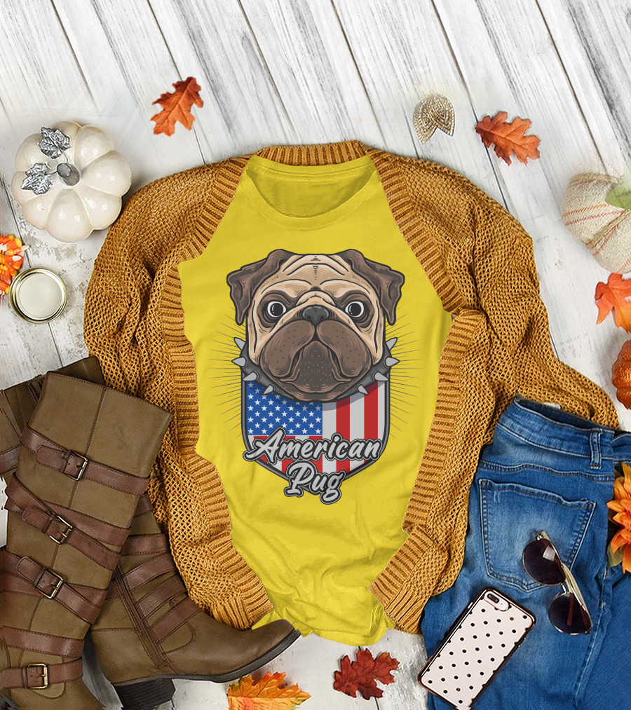 American Pug Bulldog USA T-Shirt