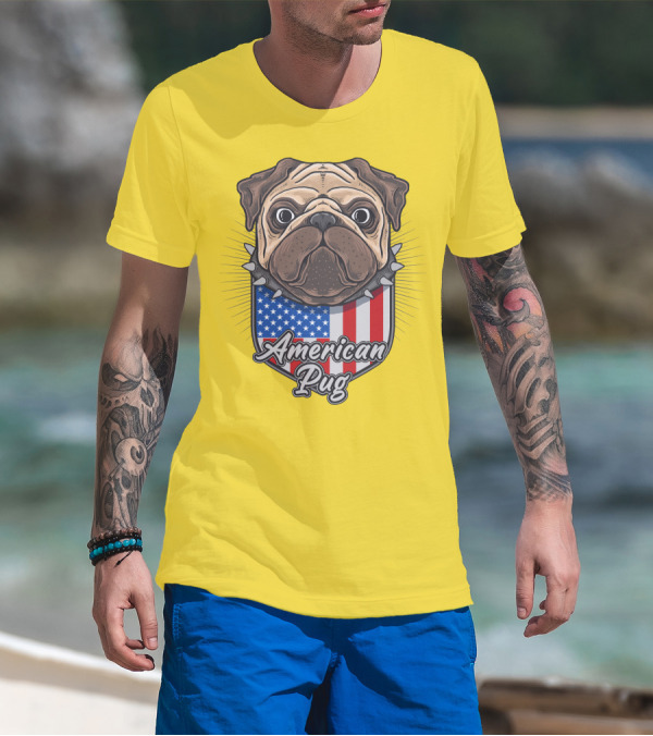 American Pug Bulldog USA T-Shirt