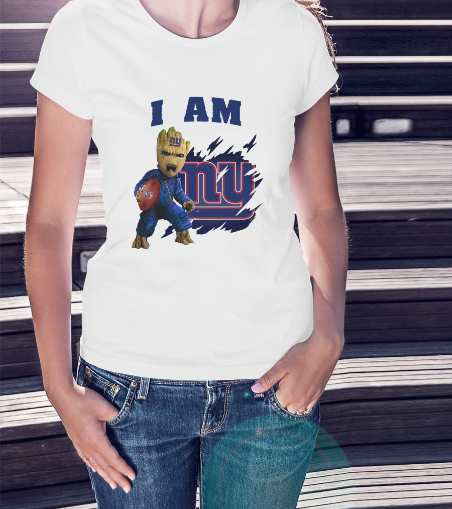 I Am Groot New York Giants NFL Football Fan T-Shirt