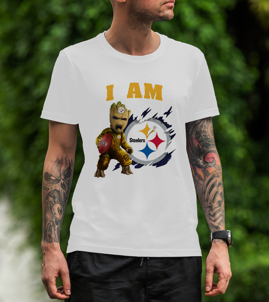 I Am Groot Steelers NFL Football Fan Gear T-Shirt