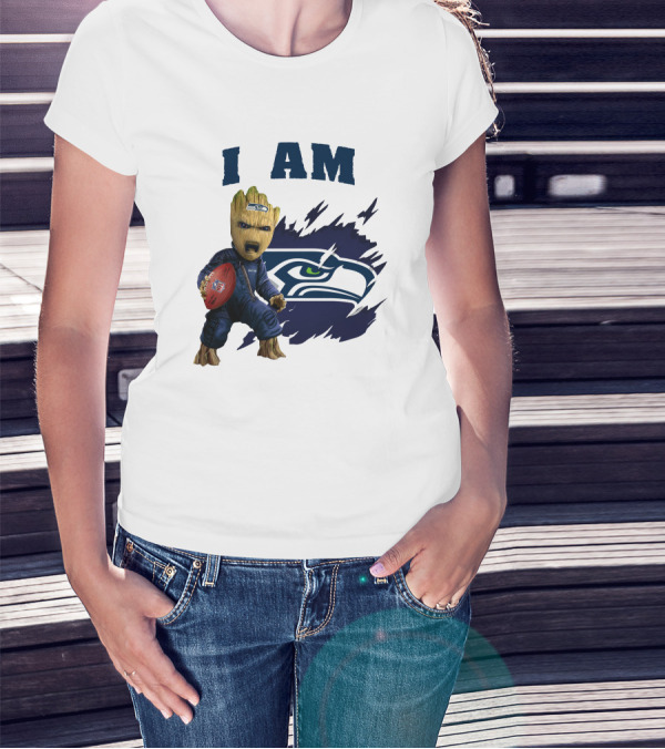 I Am Groot Seattle Seahawks Football T-Shirt