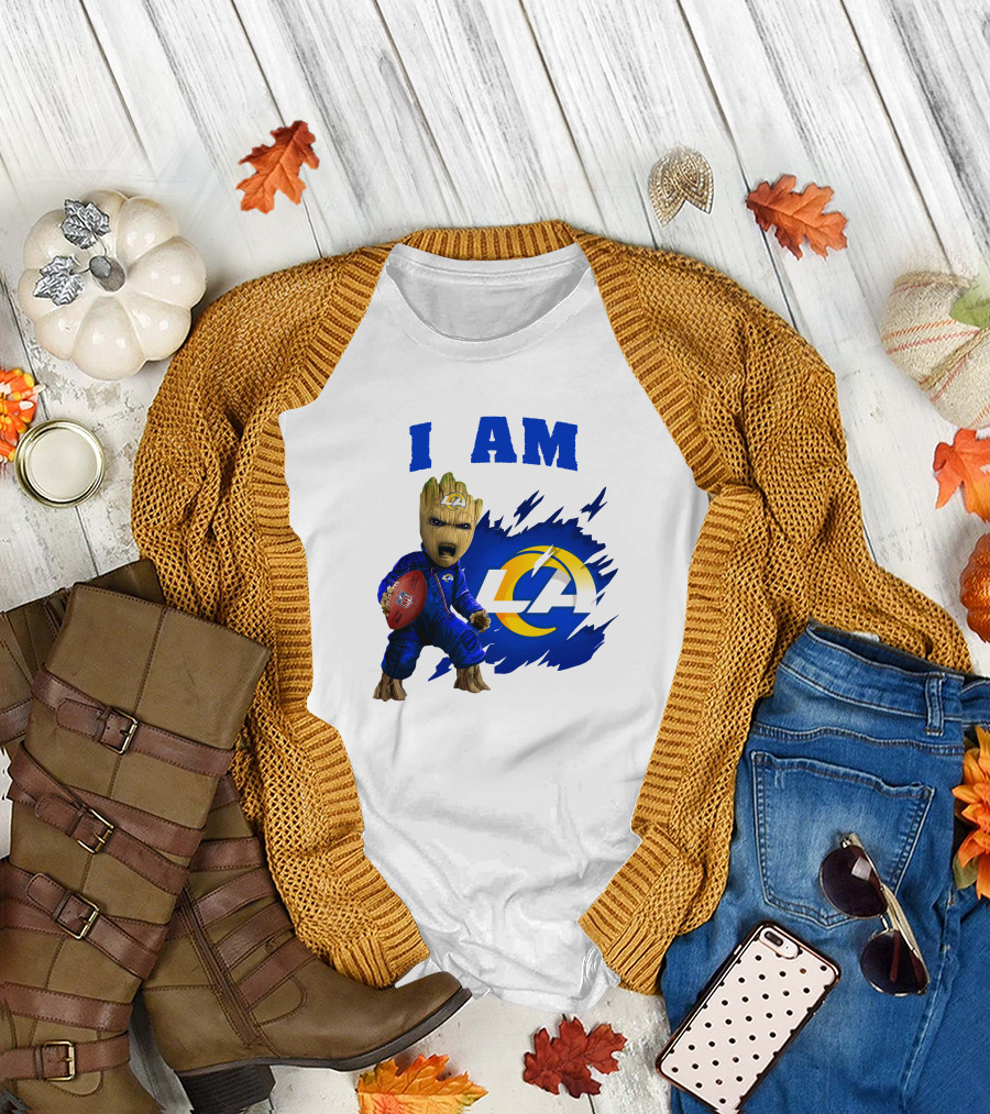I Am Groot Los Angeles Rams LA Football T-Shirt
