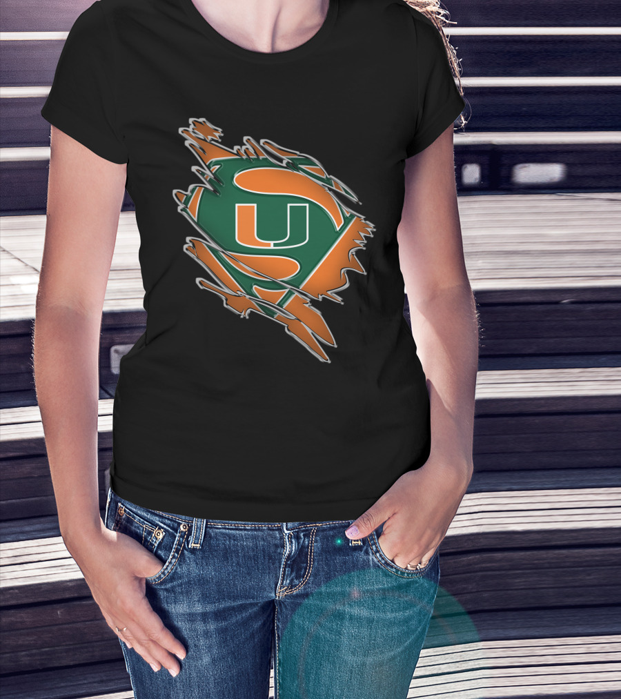 Miami Hurricanes Superman T-Shirt
