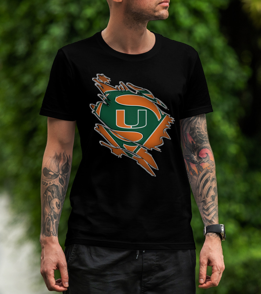 Miami Hurricanes Superman T-Shirt