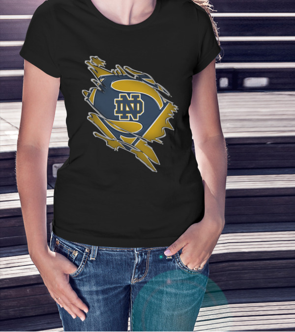 Notre Dame Fighting Irish Superman Logo ND Shield T-Shirt