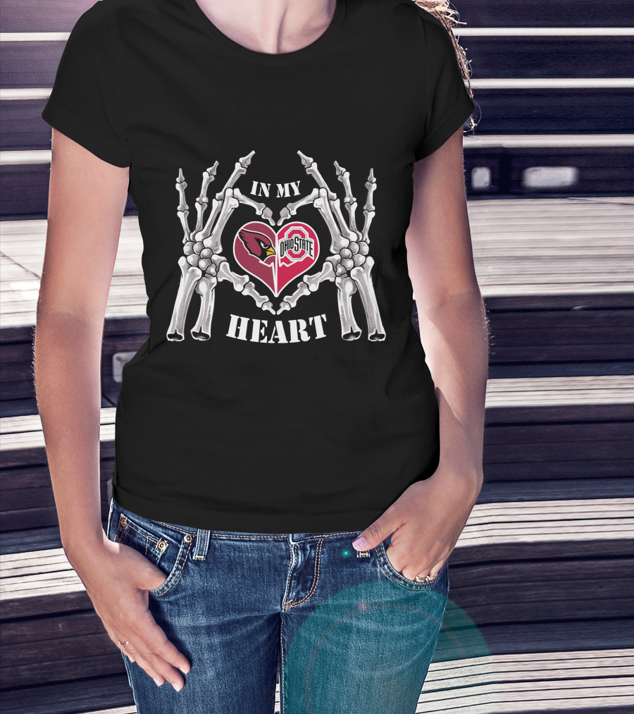 Arizona Cardinals Ohio State Buckeyes In My Heart T-Shirt