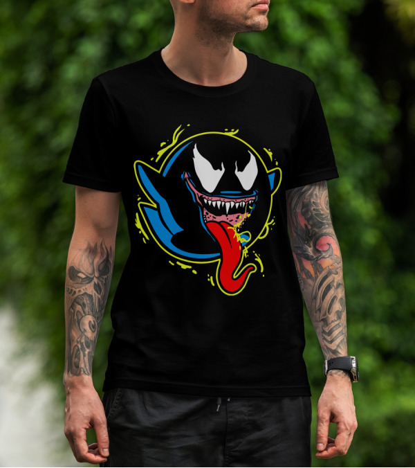Ghost Boo Fusion Venom Face Halloween Mashup T-Shirt