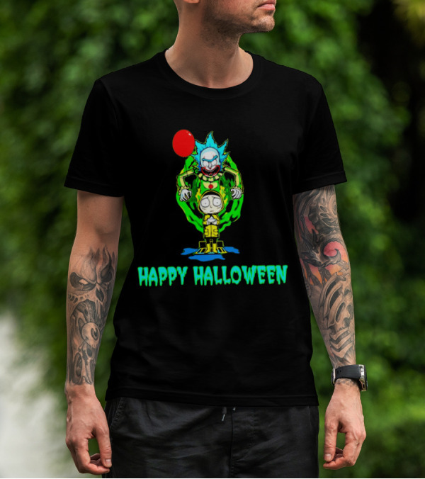 Happy Halloween Pennywise Rick And Morty T-Shirt