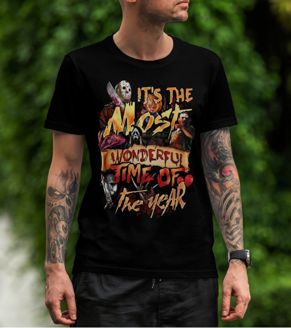 It's The Most Wonderful Time Of The Year Jason Voorhees Freddy Krueger Pennywise Ghostface Michael Myers T-Shirt