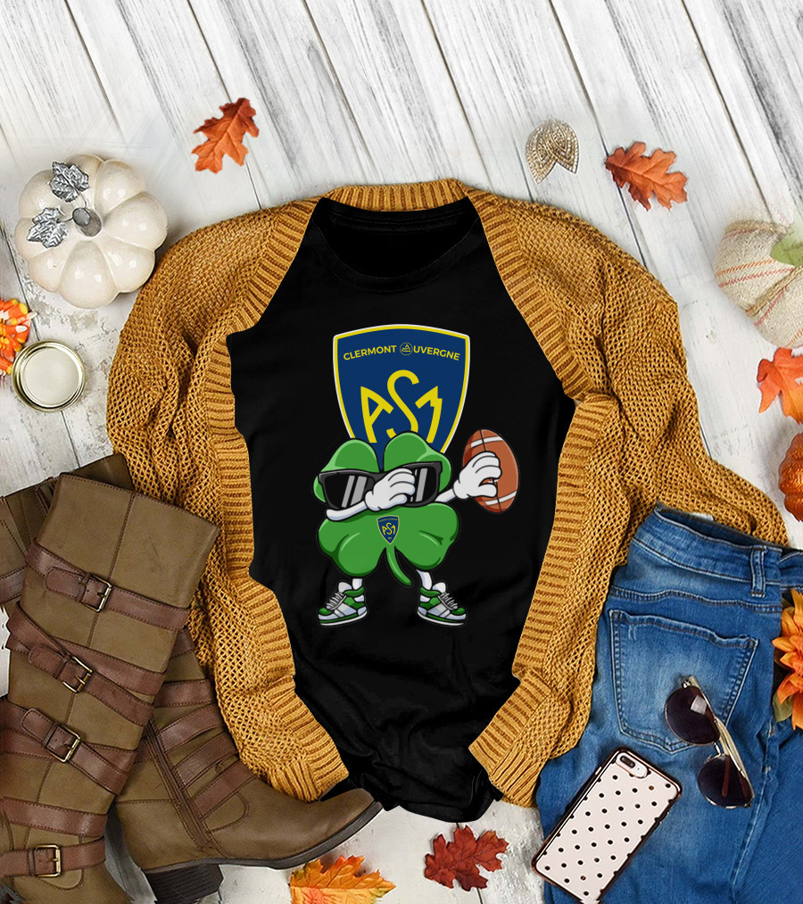 ASM Clermont Auvergne Clover Football T-Shirt