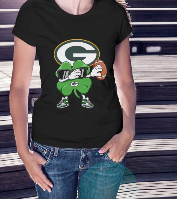 Green Bay Packers Shamrock Football Character T-Shirt