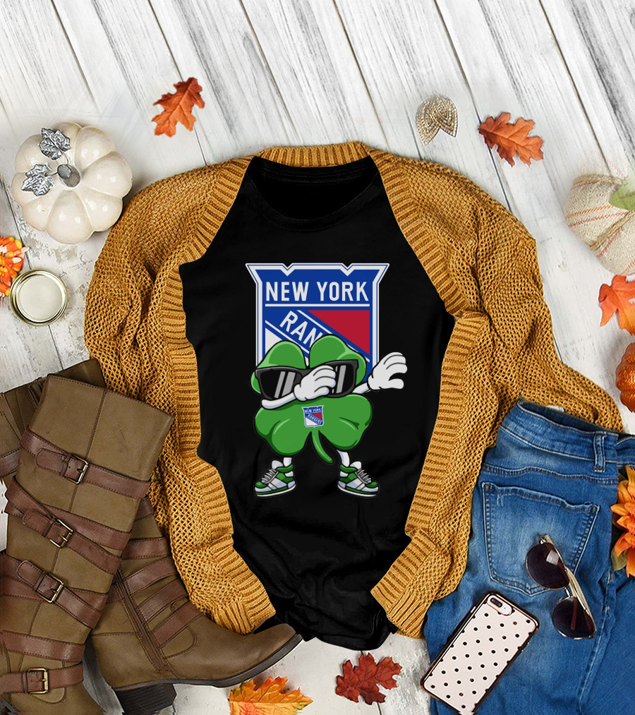 New York Rangers Clover Mascot Dabbing T-Shirt
