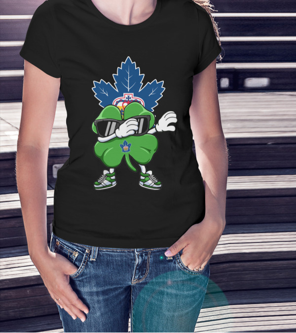 Toronto Marlies Clover Leaf Mascot With Sunglasses And Sneakers T-Shirt