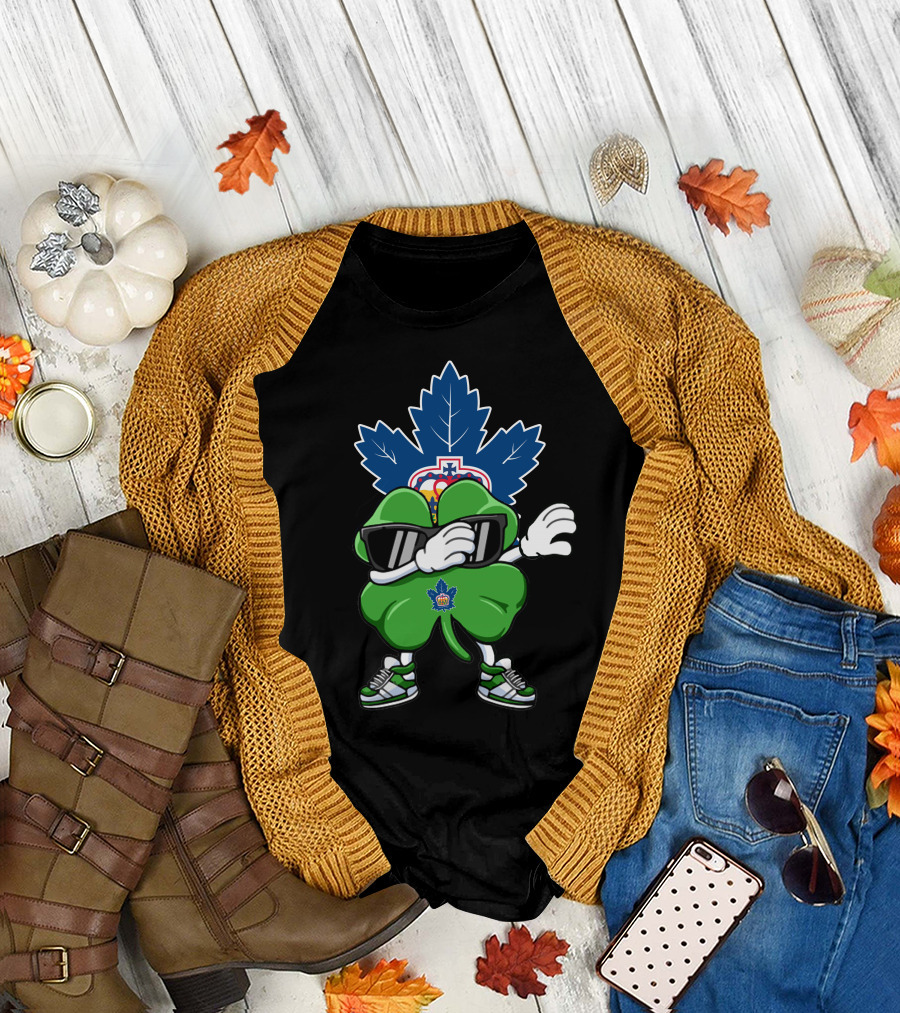 Toronto Marlies Clover Leaf Mascot with Sunglasses and Sneakers T-Shirt