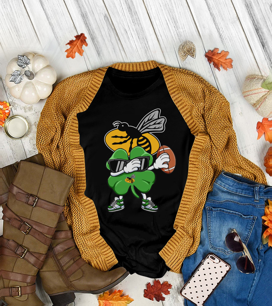 Wasps RFC Shamrock with Sunglasses and Football T-Shirt