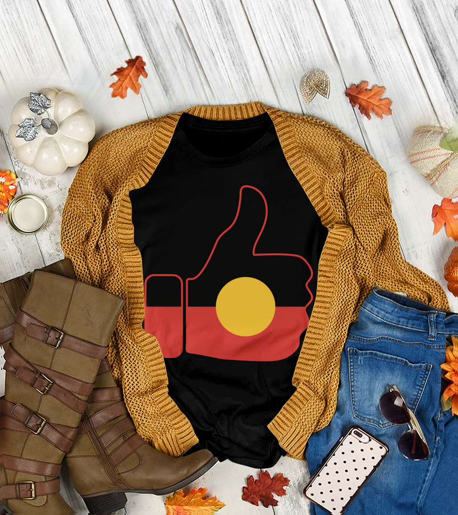 Thumbs Up Australia Indigenous Flag T-Shirt