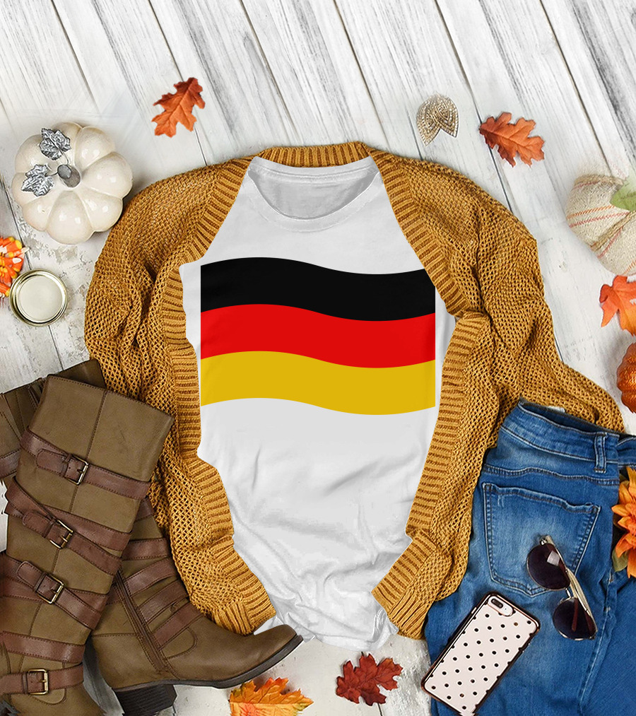 Deutsche Flagge German Flag Tricolor Black Red Gold T-Shirt