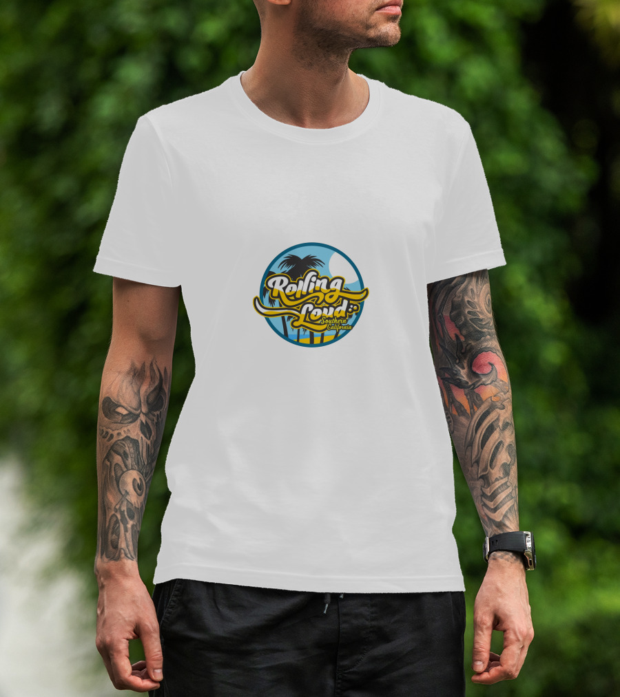 Rolling Loud Southern California Palm Trees Full Moon T-Shirt
