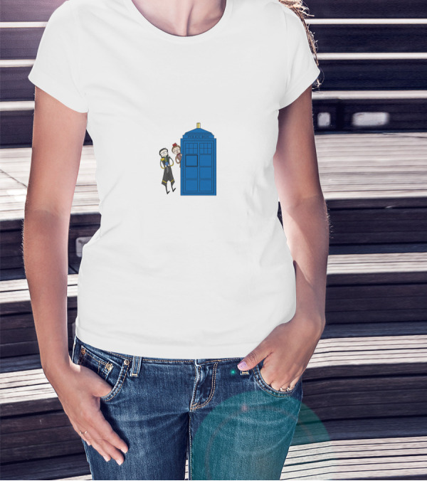 Twomad Police Box Doctor Who T-Shirt