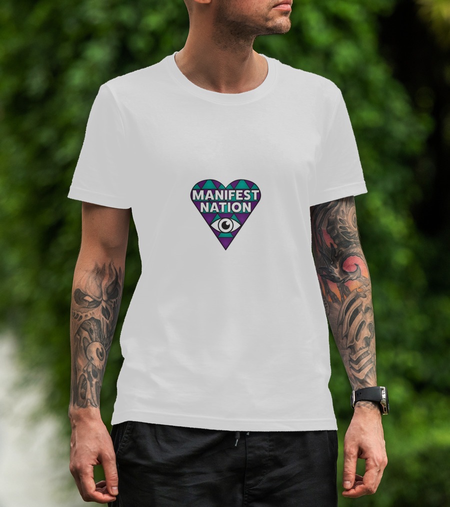 Manifest Nation Ganja White Night Eye T-Shirt