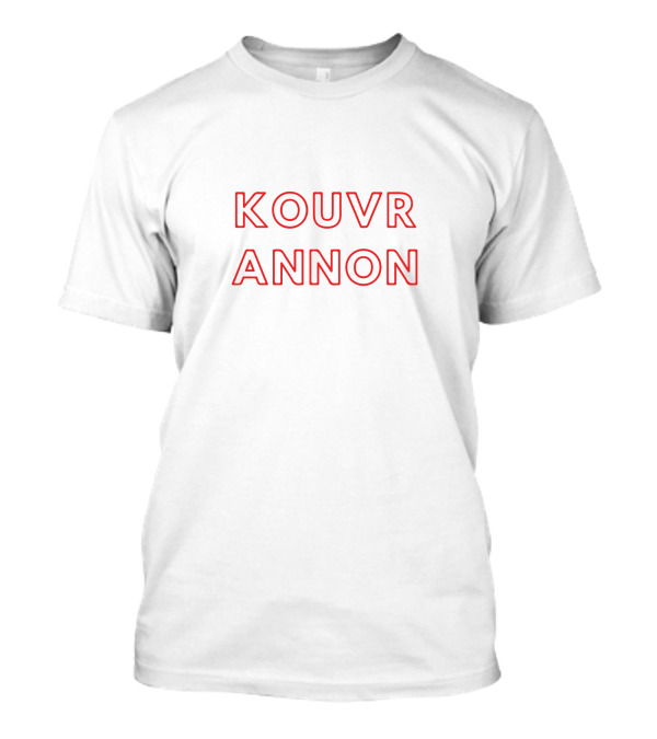Kouvr Annon Red Outline Text T-Shirt