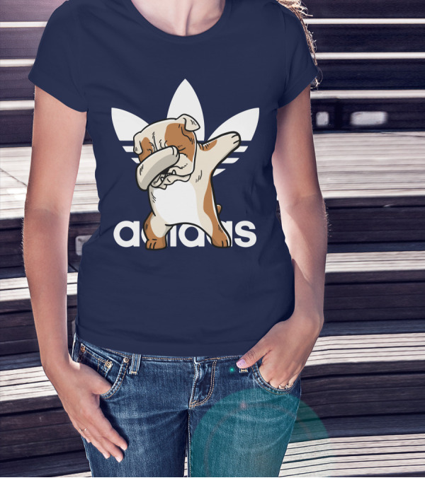Dabbing English Bulldog Funny Parody 002 T-Shirt