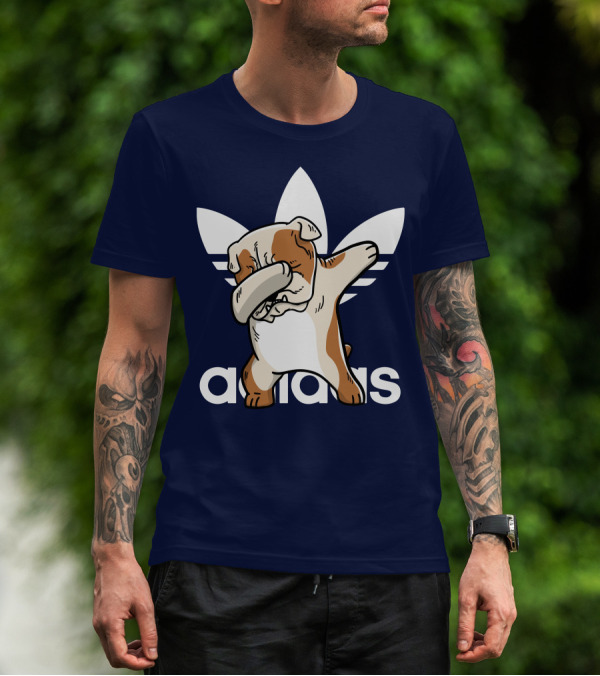 Dabbing English Bulldog Funny Parody 002 T-Shirt