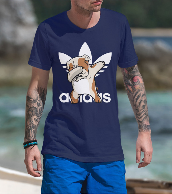 Dabbing English Bulldog Funny Parody 002 T-Shirt