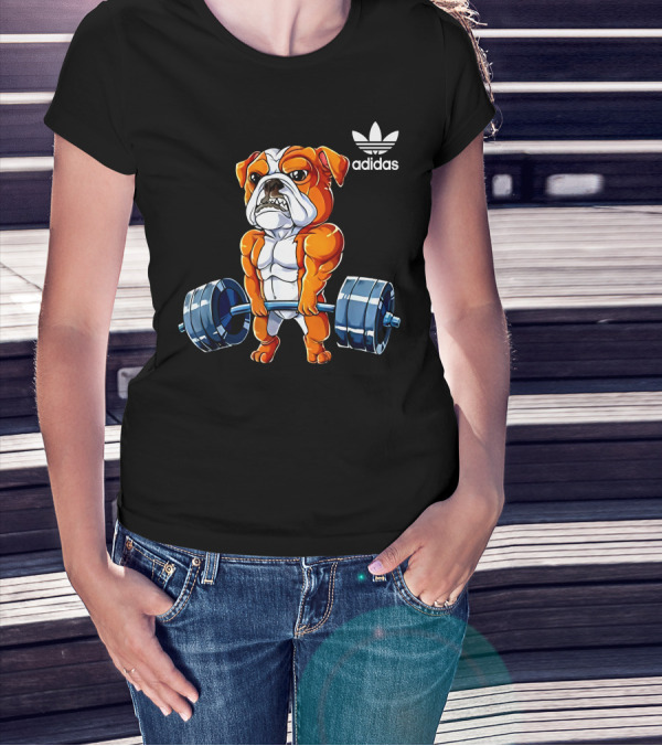 English Bulldog Funny Weightlifting Deadlift Fitness Gym Men T-Shirt
