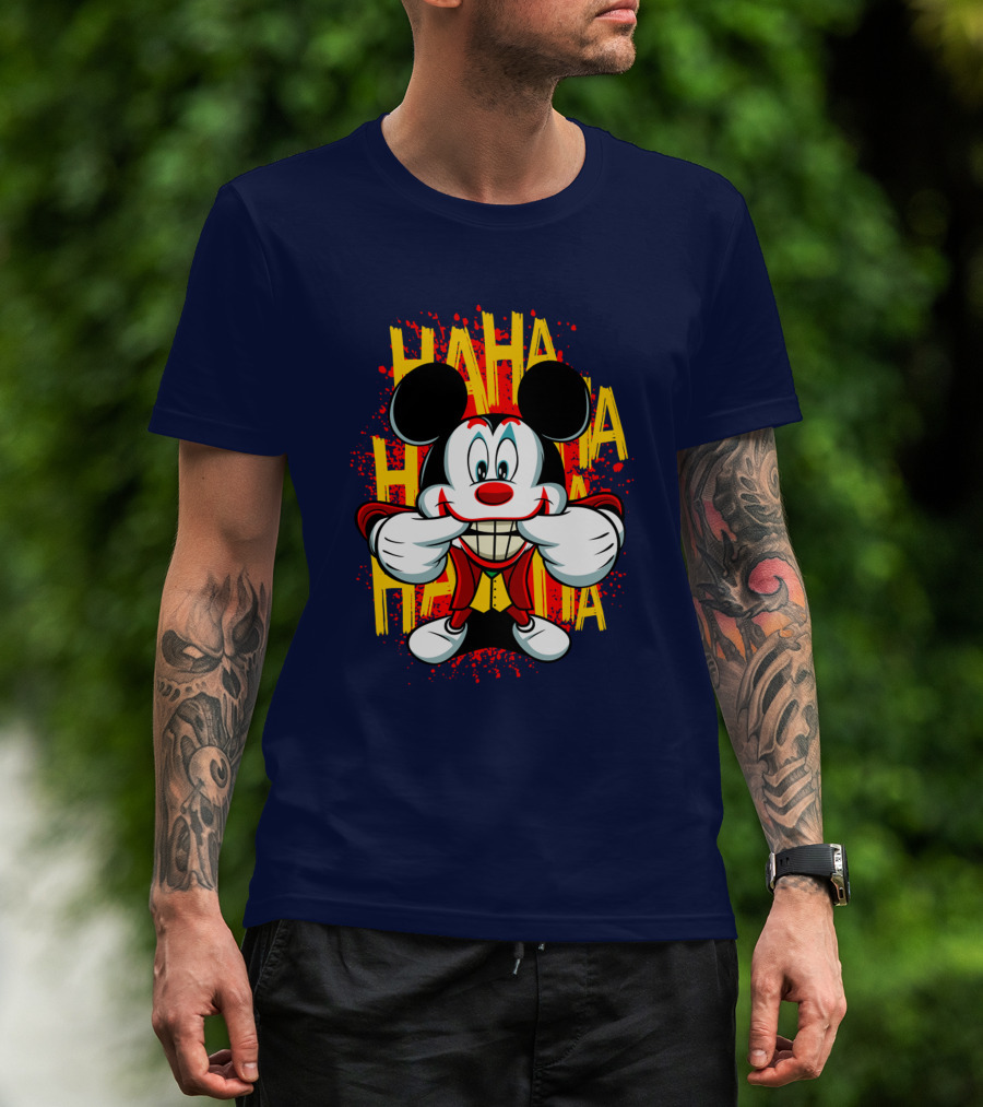 HAHA Mickey Mouse Funny Man T-Shirt