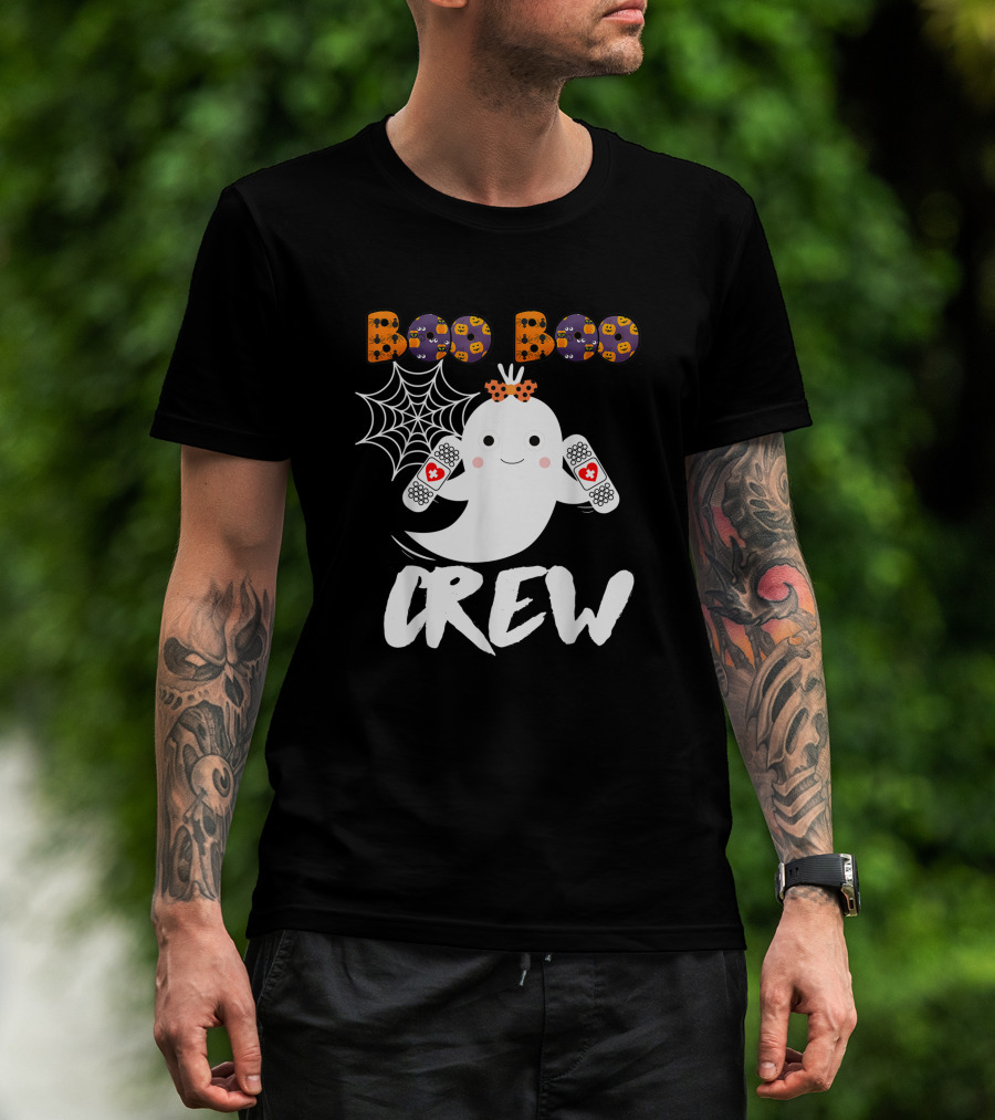 Boo Boo Crew Nurse Funny Halloween Ghost Costume Fun T-Shirt