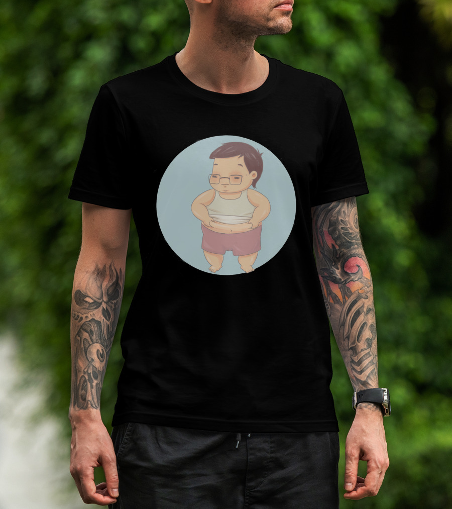 AnhBeo Round Cartoon Character T-Shirt