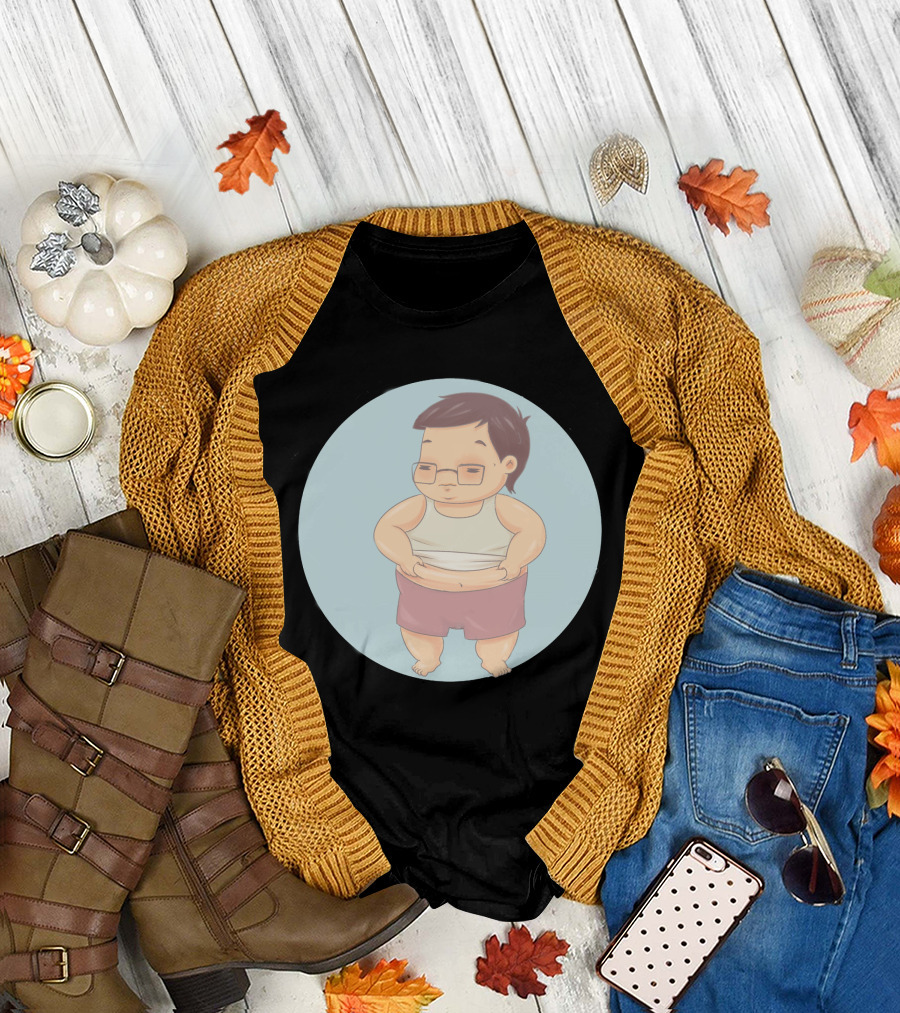 AnhBeo Round Cartoon Character T-Shirt