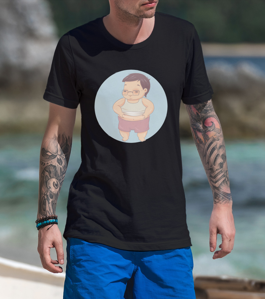 AnhBeo Round Cartoon Character T-Shirt