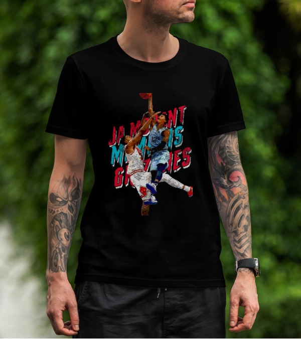 Ja Morant Memphis Grizzlies Dunking Action T-Shirt