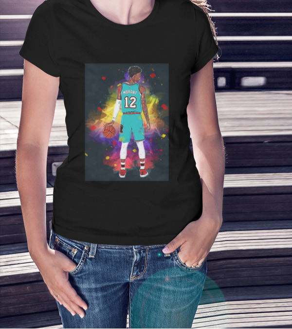 Ja Morant 12 Memphis Grizzlies Colorful Basketball T-Shirt