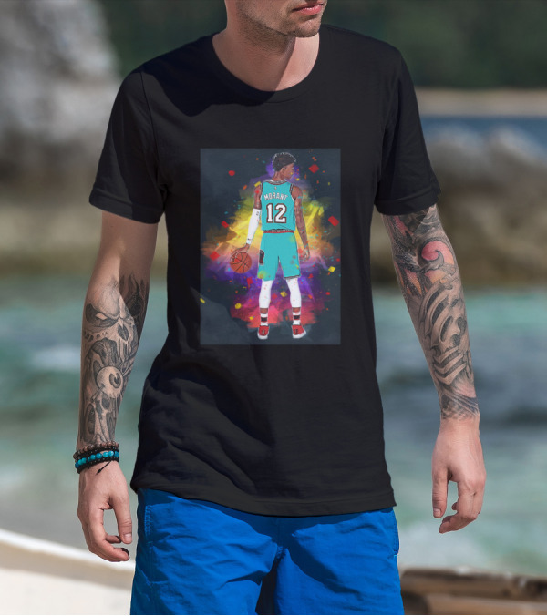 Ja Morant 12 Memphis Grizzlies Colorful Basketball T-Shirt