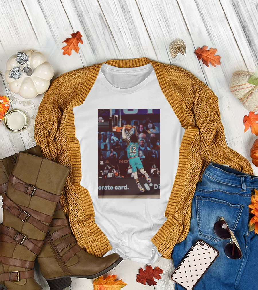 Funny Slamdunk Morant Number 12 Basketball Dunking Scene T-Shirt