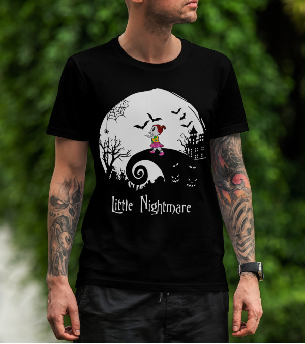 Little Nightmare Girl In Spooky Halloween Town T-Shirt