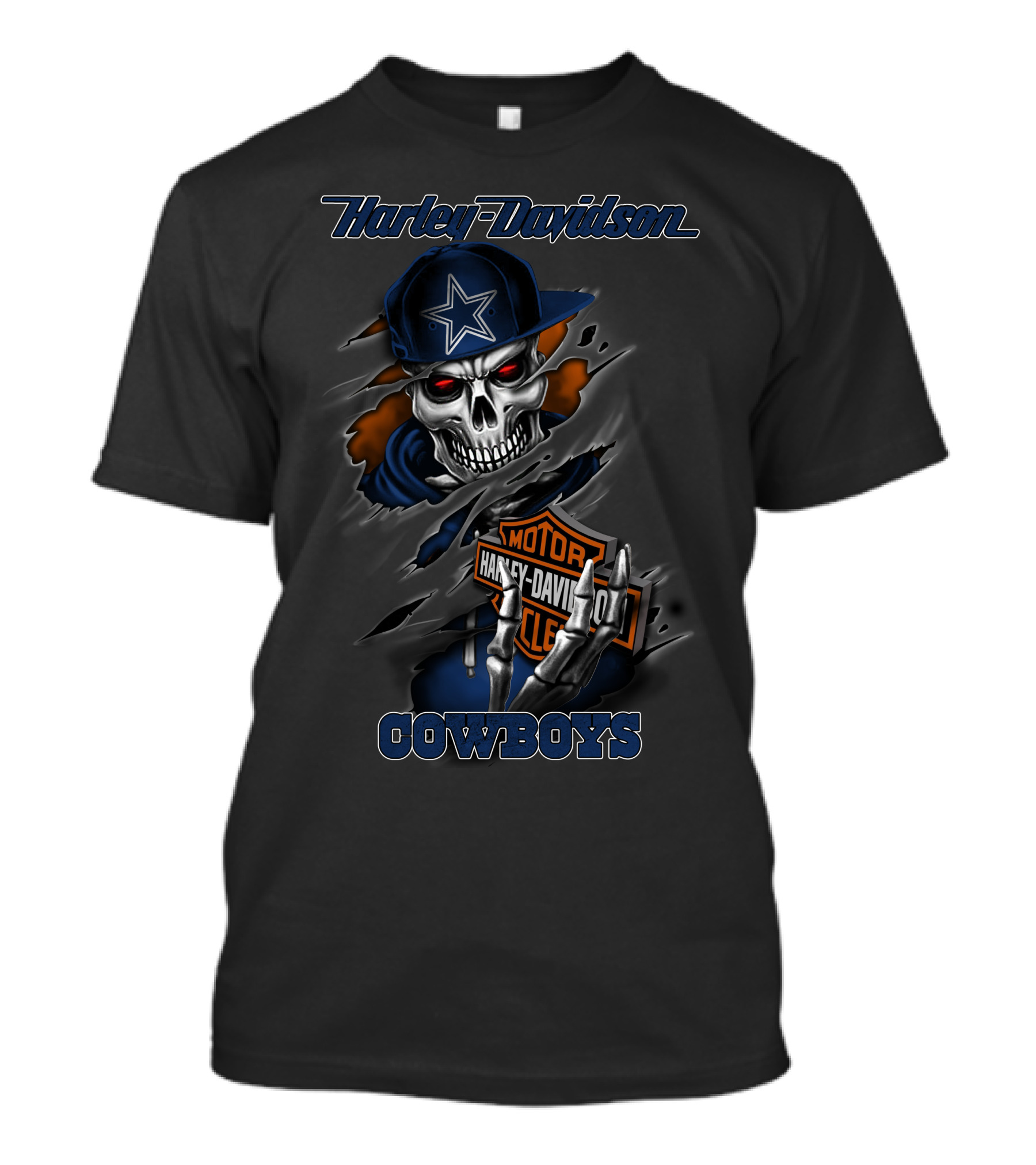 Harley Davidson Cowboys Skull With Star Cap 202010 T-Shirt