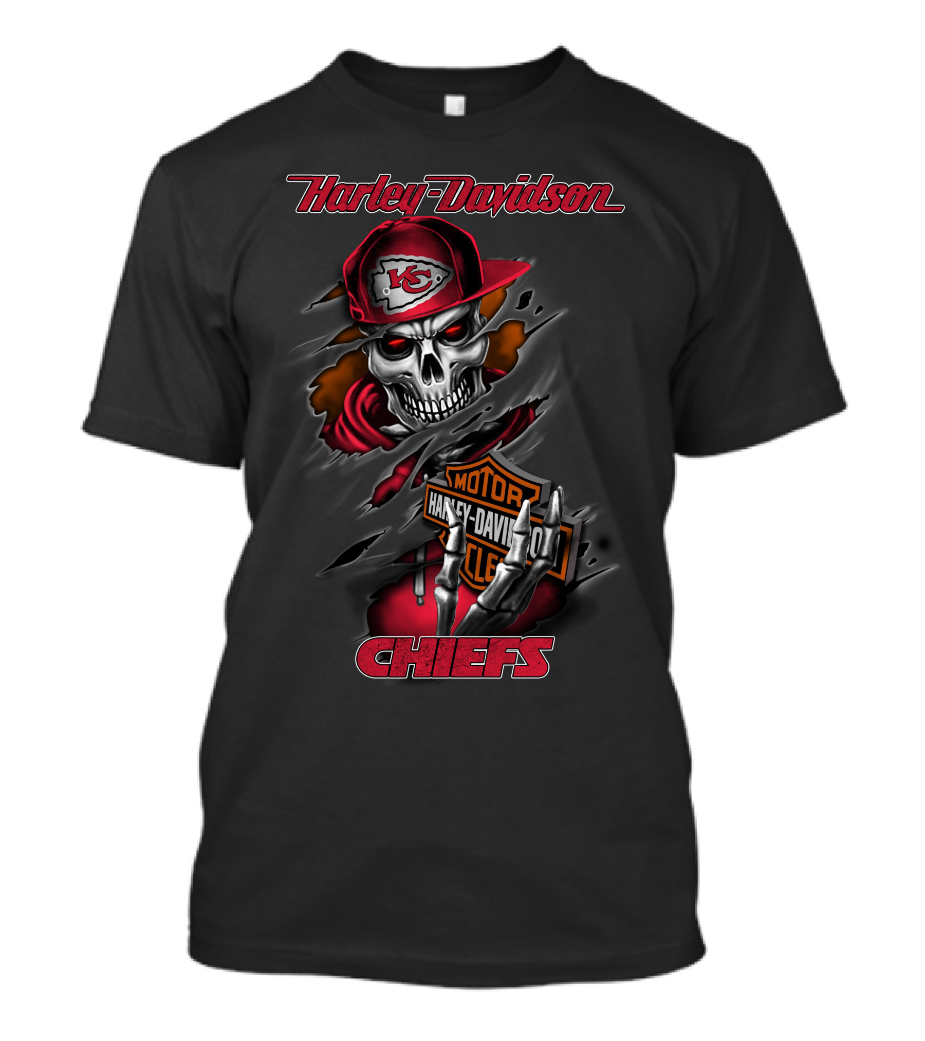 Harley Davidson Chiefs Skull Kcc 20201008 T-Shirt