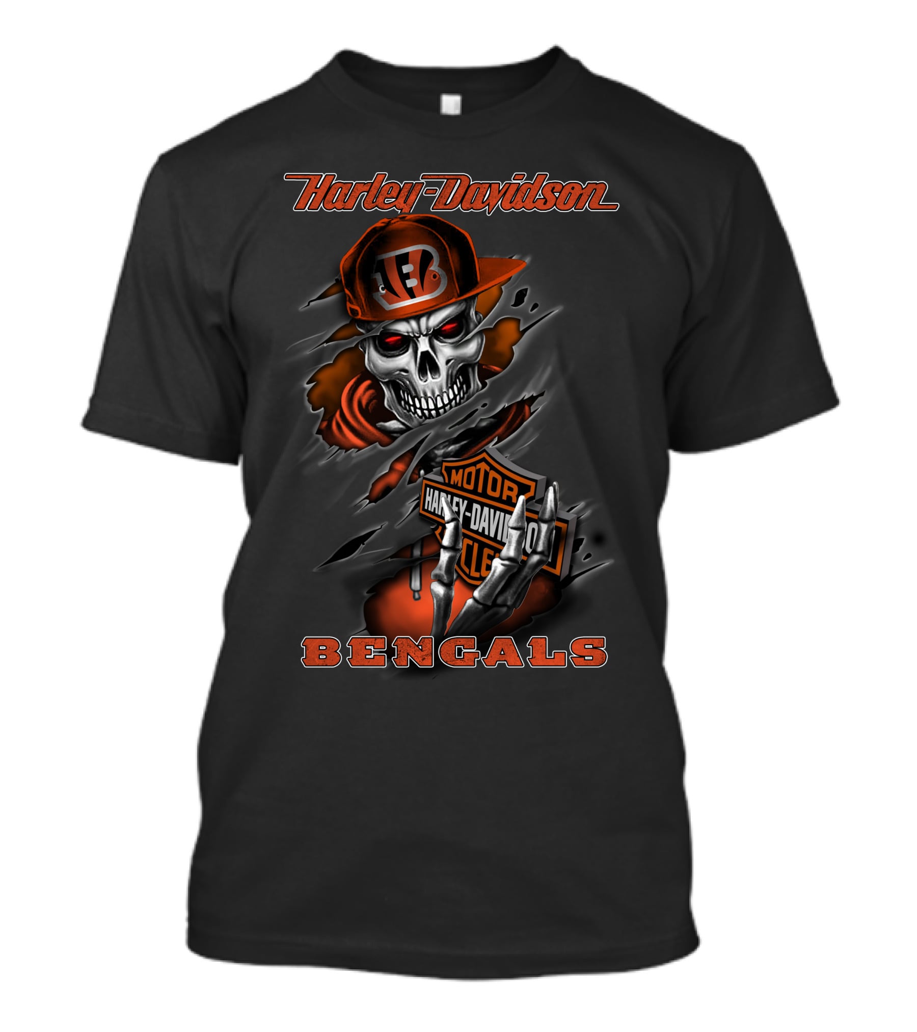 Harley Davidson Bengals Skull Logo 2020Cbe T-Shirt