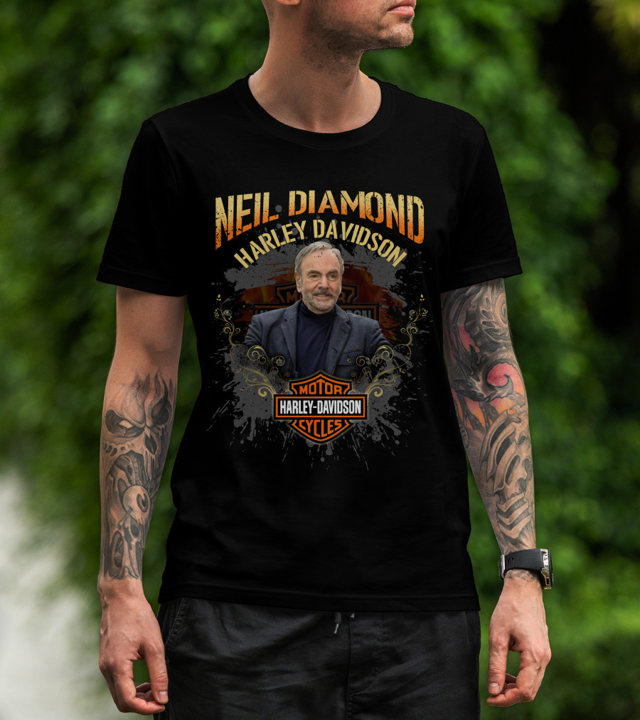 Neil Diamond Harley Davidson Motor Cycles T-Shirt