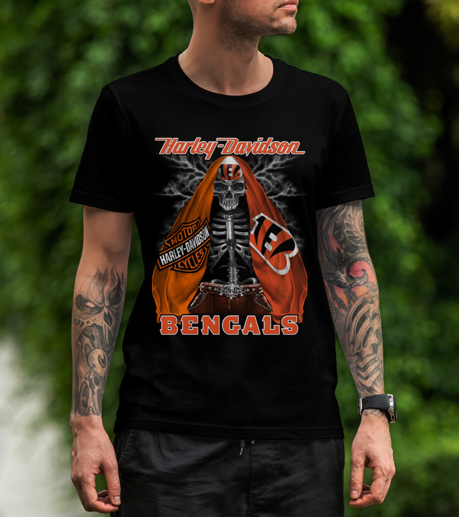 Harley Davidson Motorcycles Bengals Hd0903 Cincinnati T-Shirt