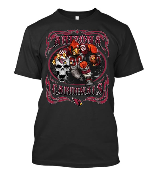 Arizona Cardinals Football Player Holding Skull T-Shirt