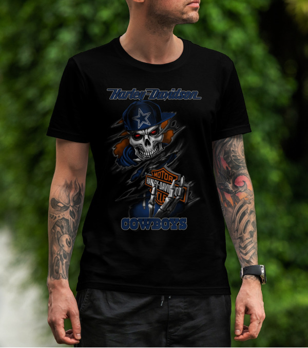 Harley Davidson Motor Harley Davidson Cycles Cowboys T-Shirt