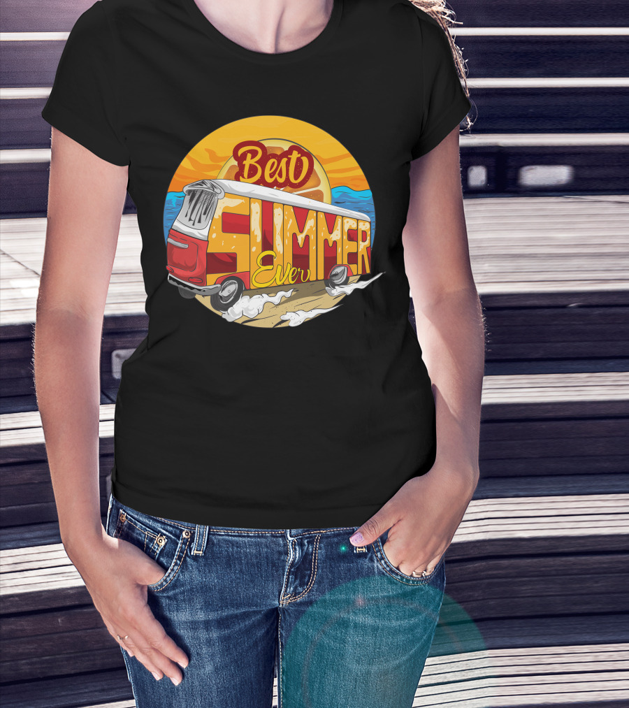 Best Summer Ever Beach Surf Van Adventure T-Shirt