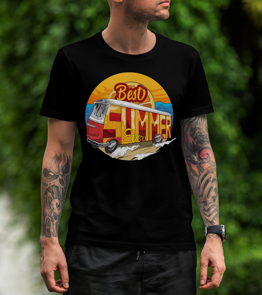 Best Summer Ever Beach Surf Van Adventure T-Shirt